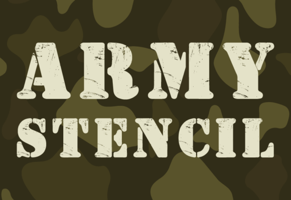 Army Stencil Font preview 2
