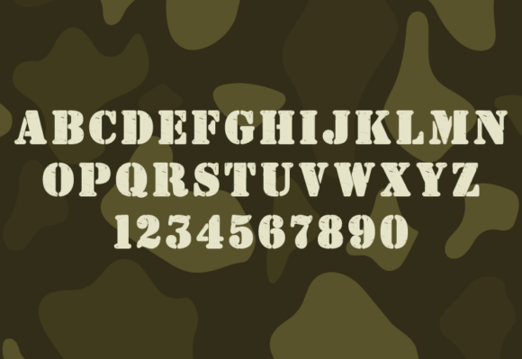 Army Stencil Font preview 3