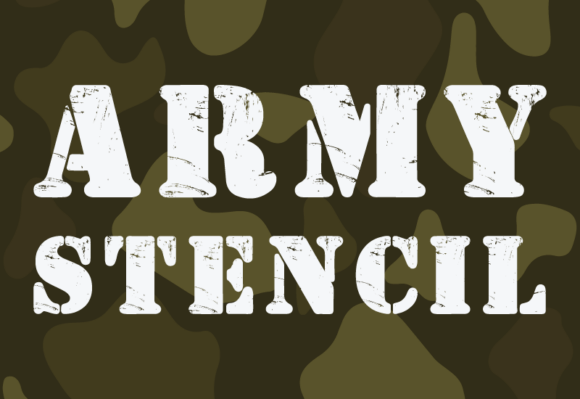 Army Stencil Font preview 4
