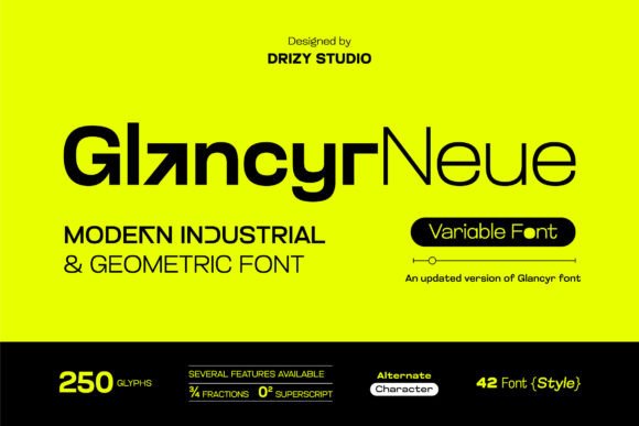 Glancyr Neue Font preview 2