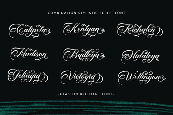 Glanston Brilliant Font preview 4