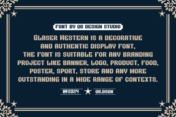 Glaser Western Font preview 4