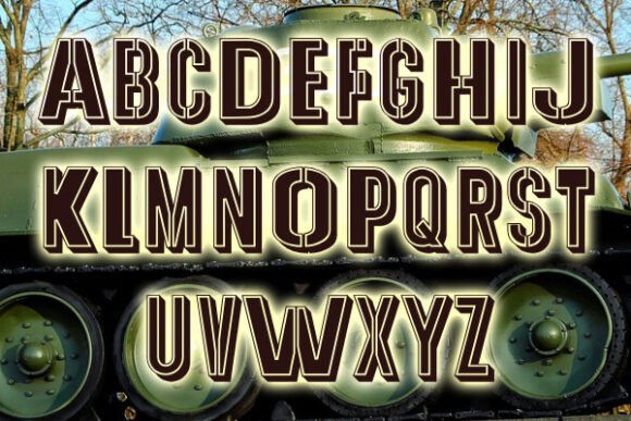 Army Watch Font preview 2