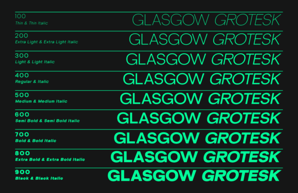 Glasgow Grotesk Font preview 2