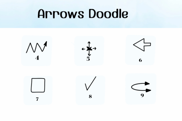 Arrows Doodle Font preview 4