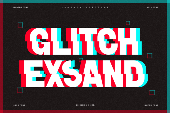 Glitch Exsand Font preview 2