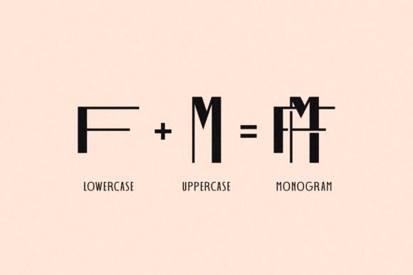 Art Deco Monogram Font preview 2