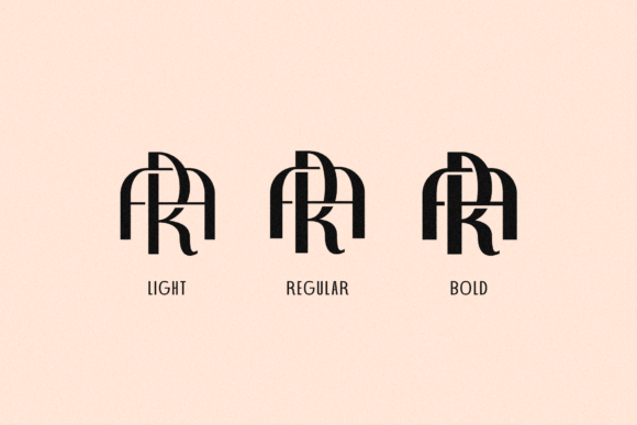 Art Deco Monogram Font preview 4