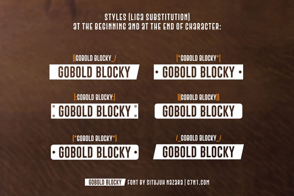 Gobold Blocky Font preview 2