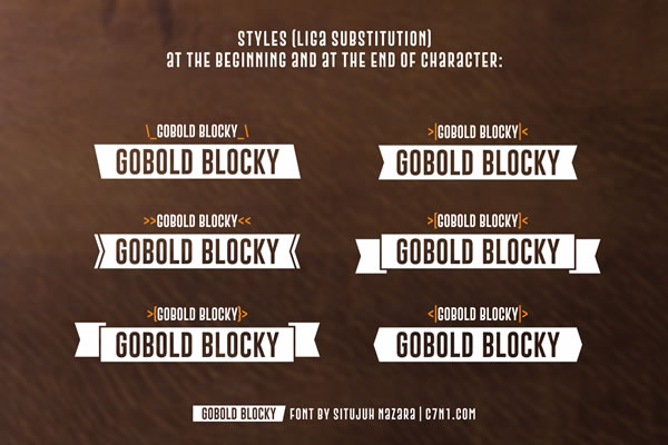 Gobold Blocky Font preview 3