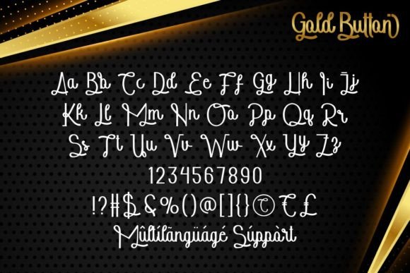 Gold Button Font preview 4