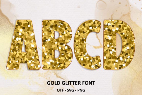 Gold Glitter Font