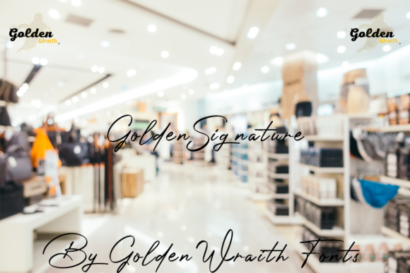 Golden Signature Font preview 3