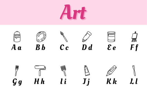 Art Doodle Font preview 2