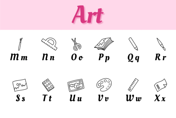 Art Doodle Font preview 3