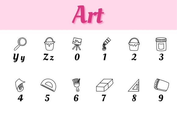 Art Doodle Font preview 4
