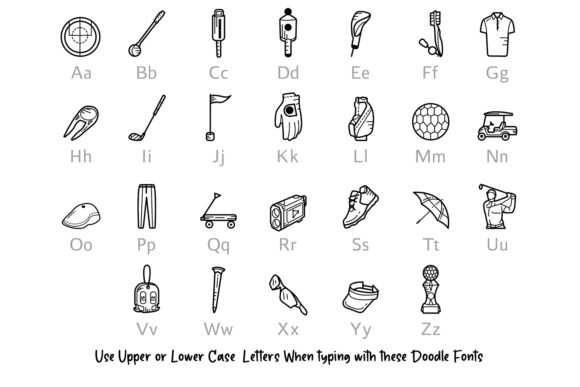 Golf Doodle Font preview 2