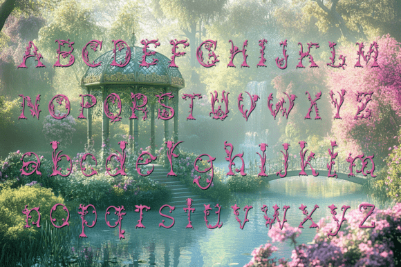 Art Nouveau Garden Fantasy Font preview 3