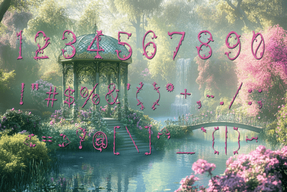 Art Nouveau Garden Fantasy Font preview 4