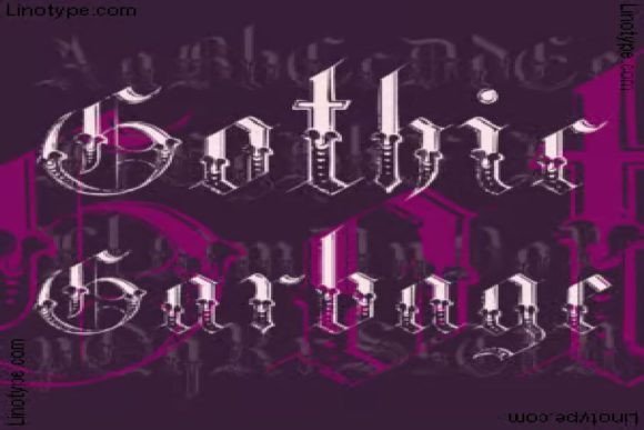 Gothic Garbage Font preview 4