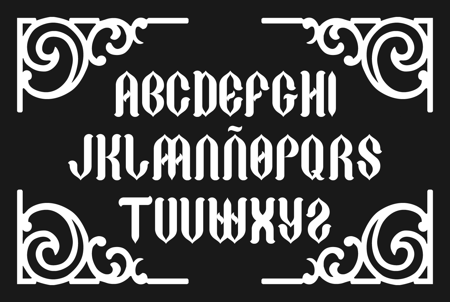 Gothycal Font preview 2