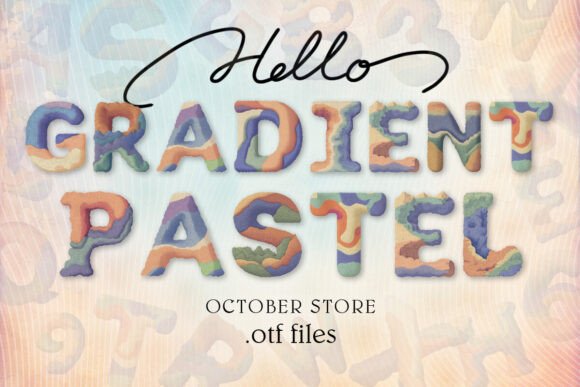 Gradient Pastel Font preview 2