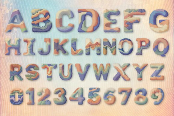 Gradient Pastel Font preview 3