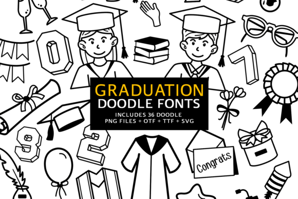 Graduation Doodle Font