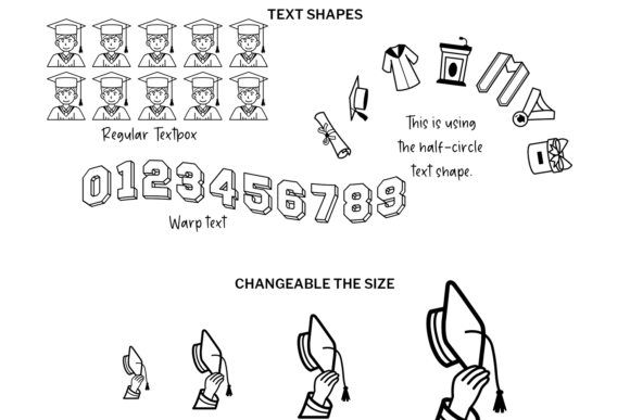 Graduation Doodle Font preview 4