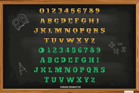 Graduation Homework Font preview 2