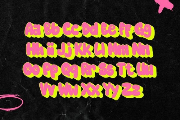 Graffiti Bubble Font preview 2