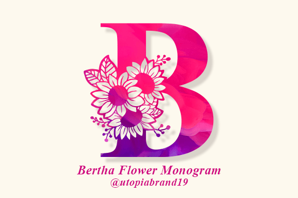 Bertha Flower Monogram Font