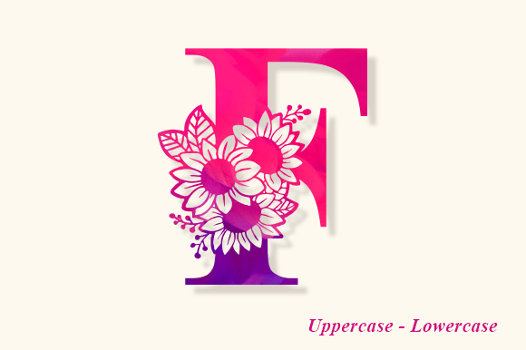 Bertha Flower Monogram Font preview 2
