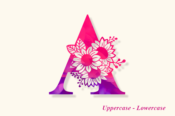 Bertha Flower Monogram Font preview 3