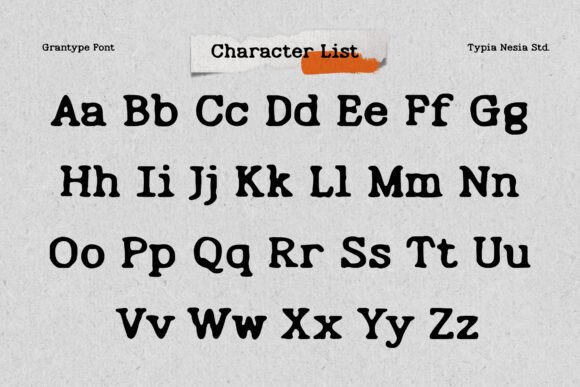 Grantype Font preview 2