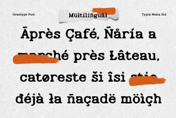 Grantype Font preview 4