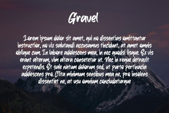 Gravel Font preview 3