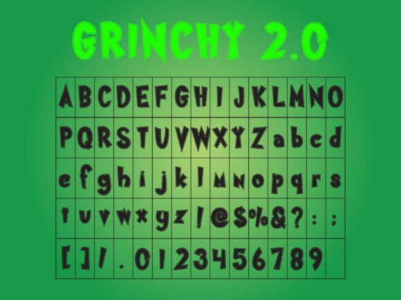 Grinchy Bundle Font preview 3