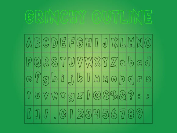 Grinchy Bundle Font preview 4