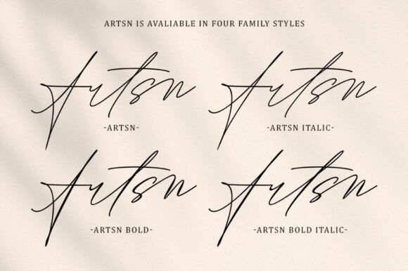 Artsn Font preview 3