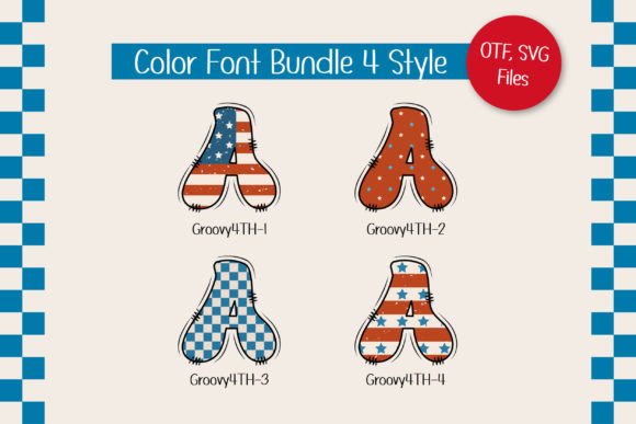 Groovy 4th of July Font preview 2