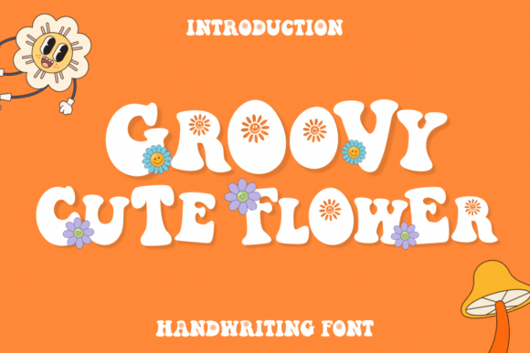 Groovy Cute Flower Font