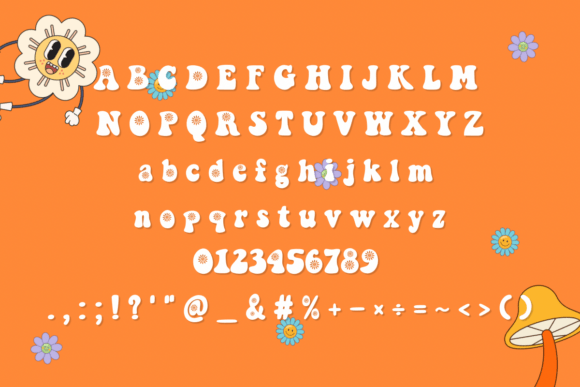 Groovy Cute Flower Font preview 2