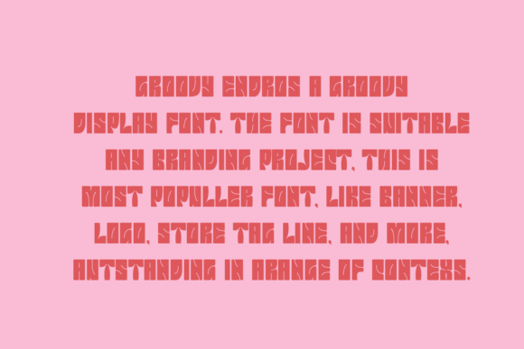 Groovy Endros Font preview 2
