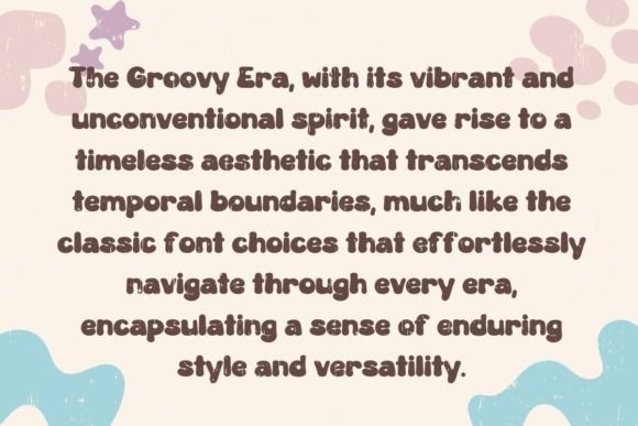 Groovy Era Font preview 2