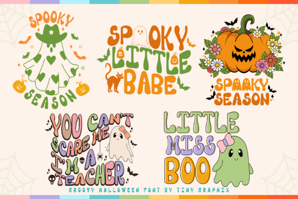 Groovy Halloween Font preview 3