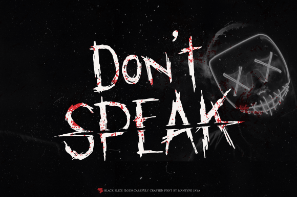 Black Slice Font preview 4