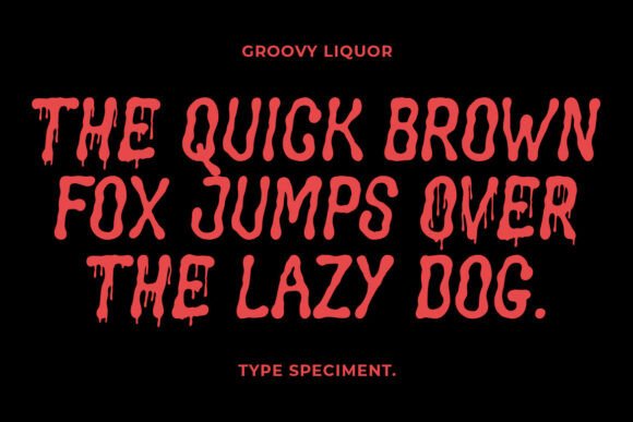 Groovy Liquor Font preview 2