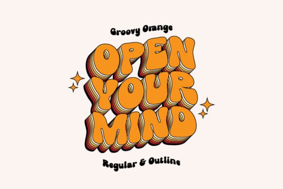 Groovy Orange Font preview 2
