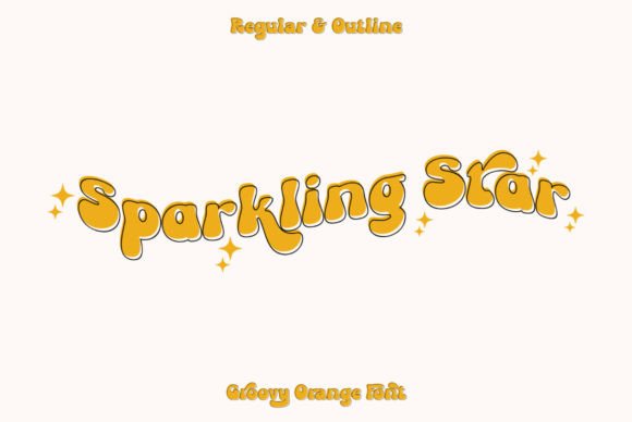 Groovy Orange Font preview 3